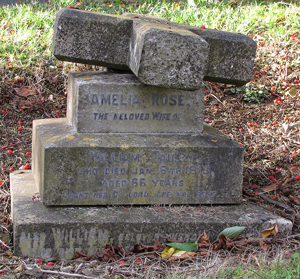 Amelia Rose Tailby - monument. Click for larger image in new window