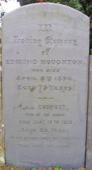 Edmund Houghton - monument. Click for larger image in new window