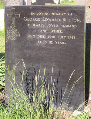 George Bolton headstone