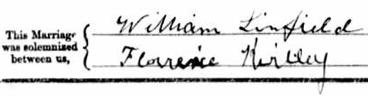 Signatures of William and Florence